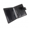 black geniune leather credit card holder