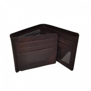 Bossi Leather Billfold Wallet With Zip | Brown | DDBFZ