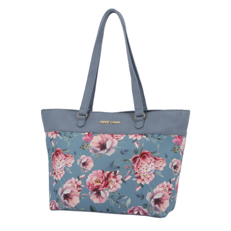 Pierre Cardin floral handbag (blue)