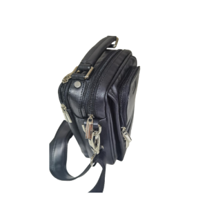 Galaxy genuine leather unisex crossbody bag | Black | UMF 433 S | FREE delivery