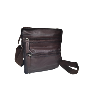 Dakar genuine leather unisex crossbody bag | Dark Brown | FREE delivery
