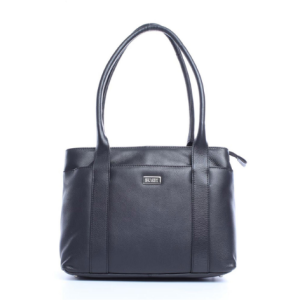 Busby genuine leather Bardot shopper tote bag | Black | FREE DELIVERY