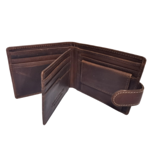 Johnny Black Veg Pull up genuine leather wallet | Brown | W-67F