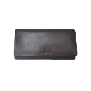 Bossi trifold genuine leather ladies purse | Black or Dark Brown | TLLO