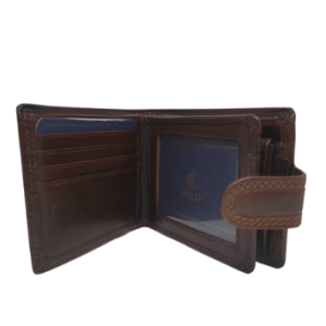 Polo Kenya leather wallet with tab | Brown or Black | PO 450072
