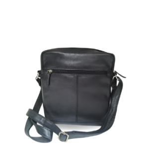 Johnny Black Genuine leather crossbody bag – RM-3 – Black and Tan