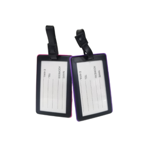Travel Mate Luggage Tags pink & purple (Set of 2)