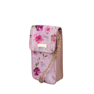 Pierre Cardin mini floral cellphone crossbody bag | Black, Pink or Brown