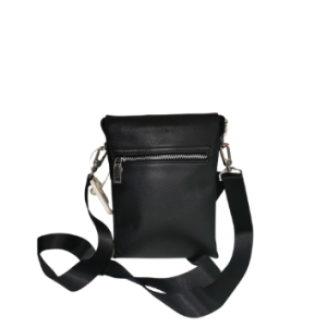 Lefel genuine leather unisex handbag | Black | 1278-4