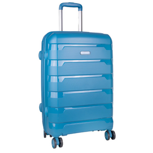 Blue luggage trolley bag