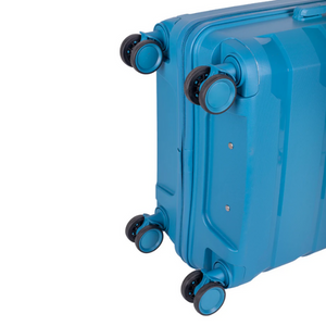 Blue luggage trolley bag