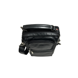 Galaxy Genuine leather unisex crossbody bag | Black | UMF 433 L | FREE delivery
