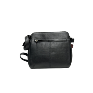 Lefel Genuine Leather Classic Flap Over Bag | 610167 | Black or Sand