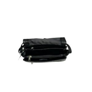 Lefel Genuine Leather Classic Flap Over Bag | 610178 | Black